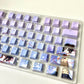 122 keys Your Name Mitsuha PBT anime keycaps set with TOP light, cherry profile