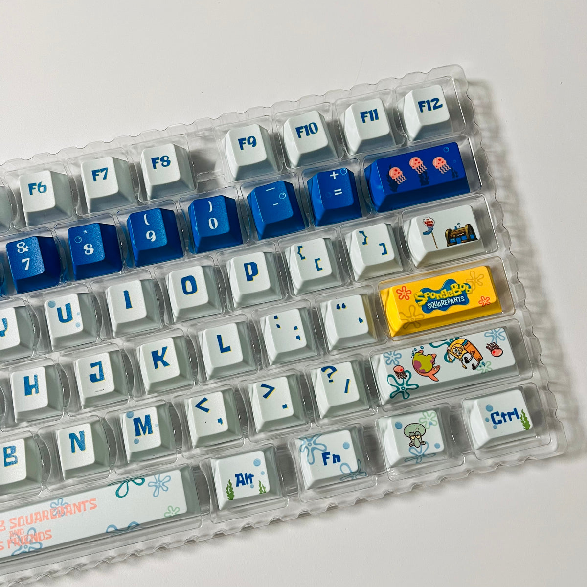150 keys SpongeBob Cherry Profile PBT 5-Sided Dye Sub Custom Keycap Set