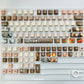 Subaru anime PBT keycap set with top backlit for ANSI layout