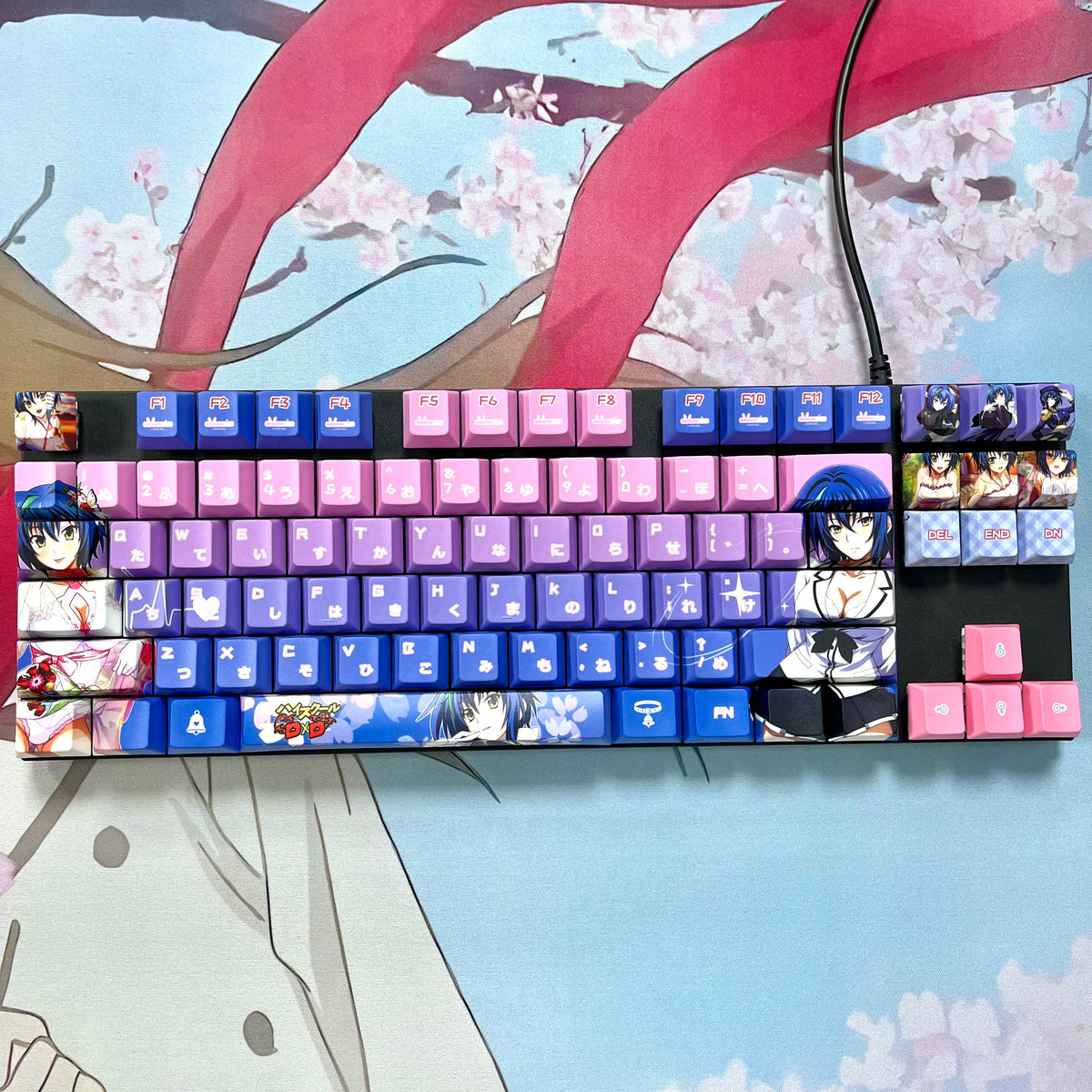 High School D×D Xenovia PBT anime keycaps
