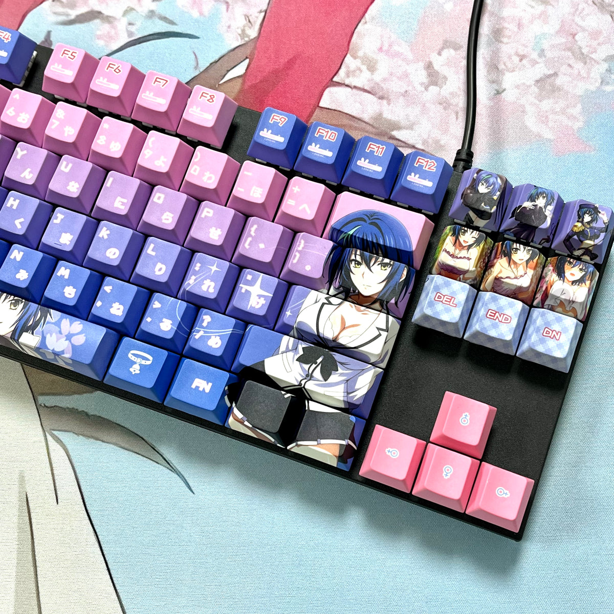 High School D×D Xenovia PBT anime keycaps