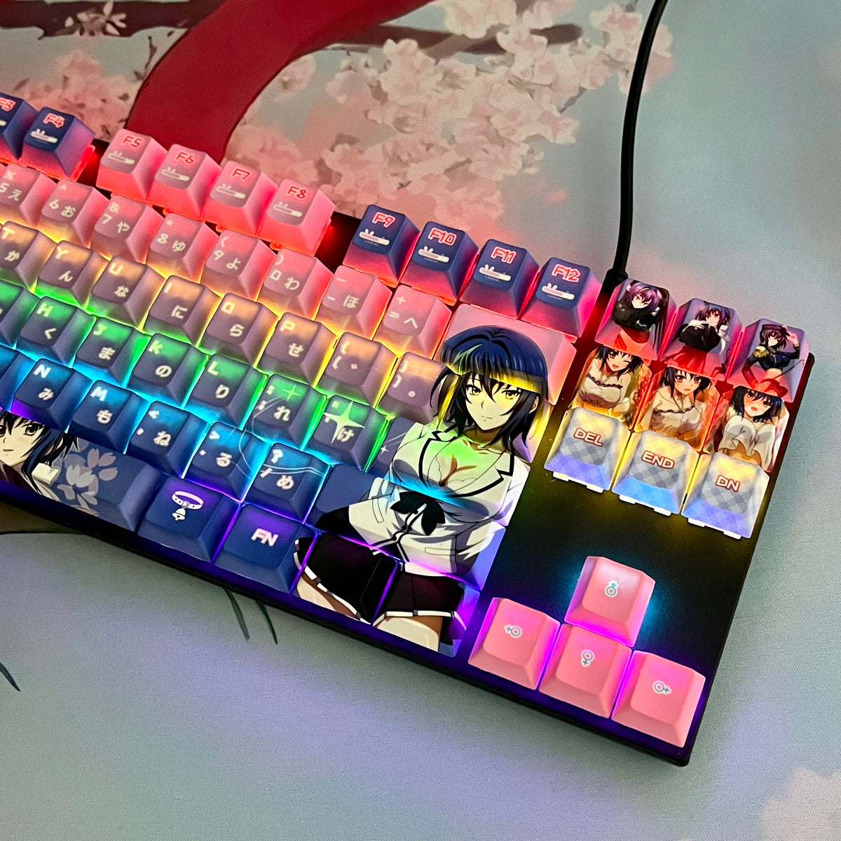 High School D×D Xenovia PBT anime keycaps
