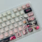 Nazuna anime PBT keycap set with top backlit for ANSI layout