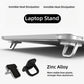 Laptop Stand, Upgraded Zinc Alloy Portable Notebook Riser with Invisible Heat Dissipation, 3° Low & 15° High Tilt Angles