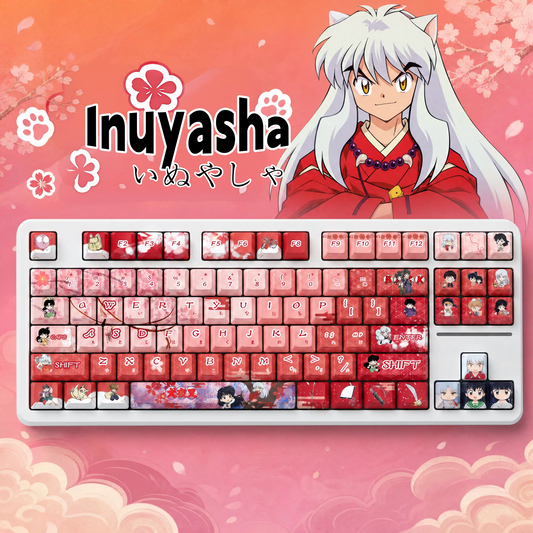 Inuyashaいぬやしゃcartoon version PBT 122keys keycaps with double printed -side backlit