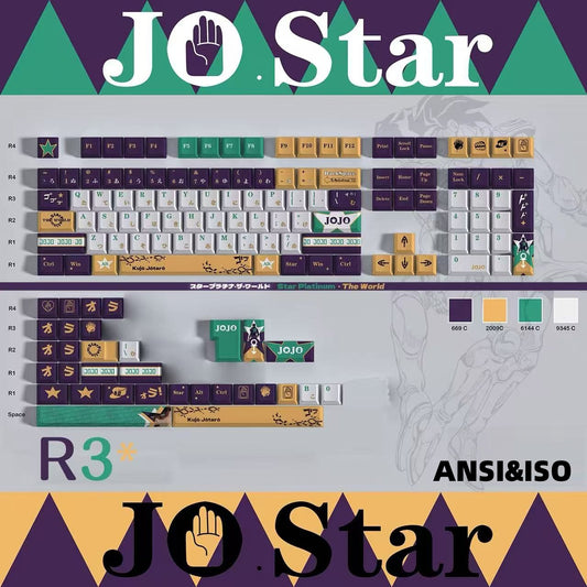 138keys JoJo's Bizarre Adventure Jotaro Kujo full set for all MX cross stems and Alice layout