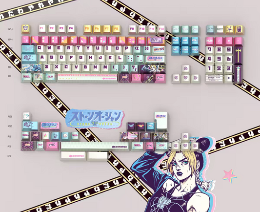 JoJo's Bizarre Adventure: Stone Ocean 143-key Cherry Profile PBT Keycaps