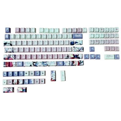 Cosmic Princess Kaguya-Yachiyo 122keys PBT Dual Language Front-Lit Keycaps