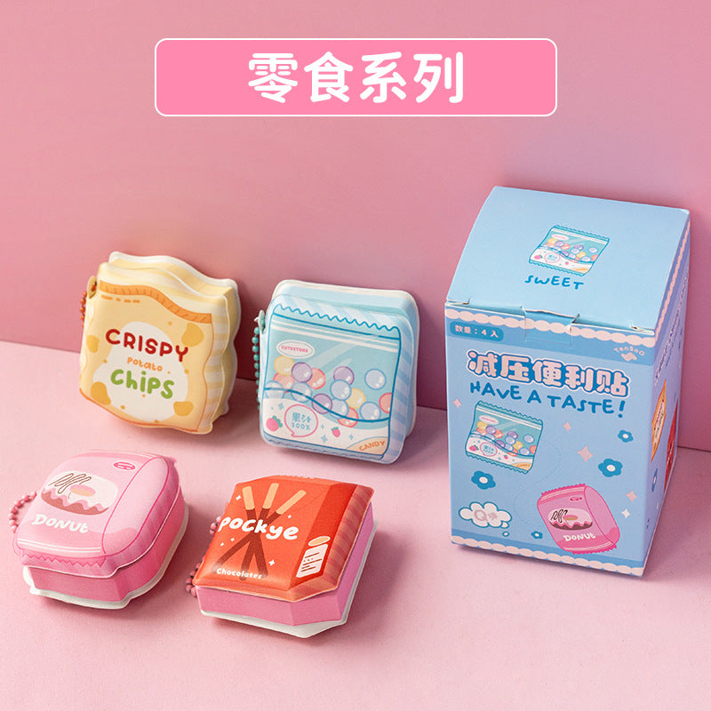 1set/4 pieces cute cartoon sticky