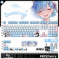 Re:ZERO Rem anime PBT keycap set with top backlit