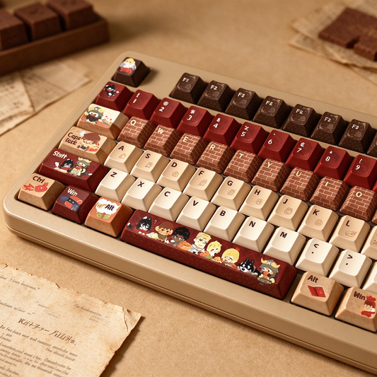 130 keys Cherry Dungeon Meshi keycaps set for ANSI layout
