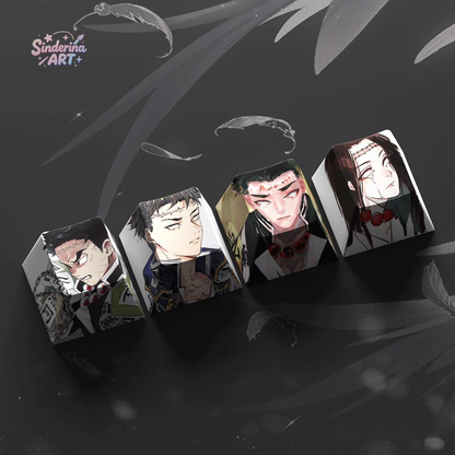 Demon slayer 4 pcs cherry keycaps