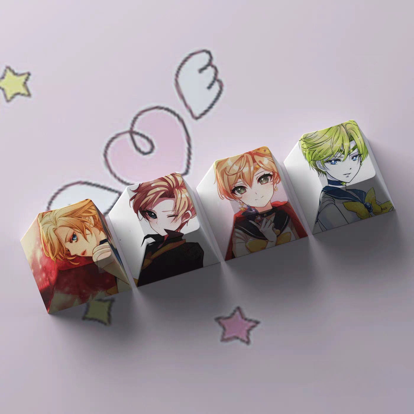 4pcs of sailor moon keycaps/Cherry-PBT