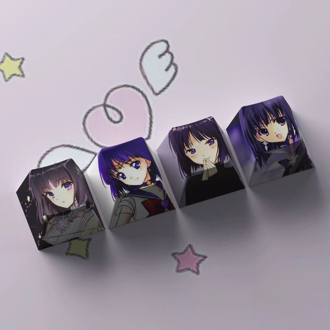 4pcs of sailor moon keycaps/Cherry-PBT