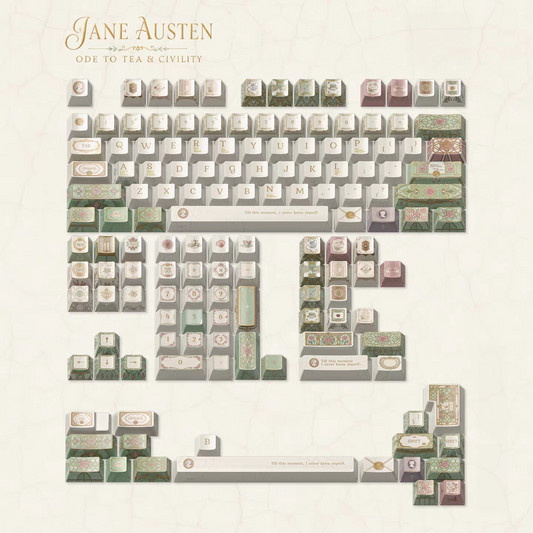 [Original]Jane Austen Themed Collector-grade keycaps, perfect gift for literature lovers