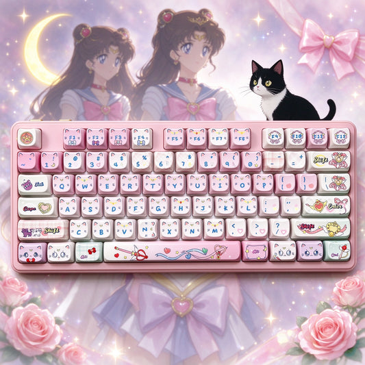 140keys sailor moon series Keycap PBT-MAO Keycap Set