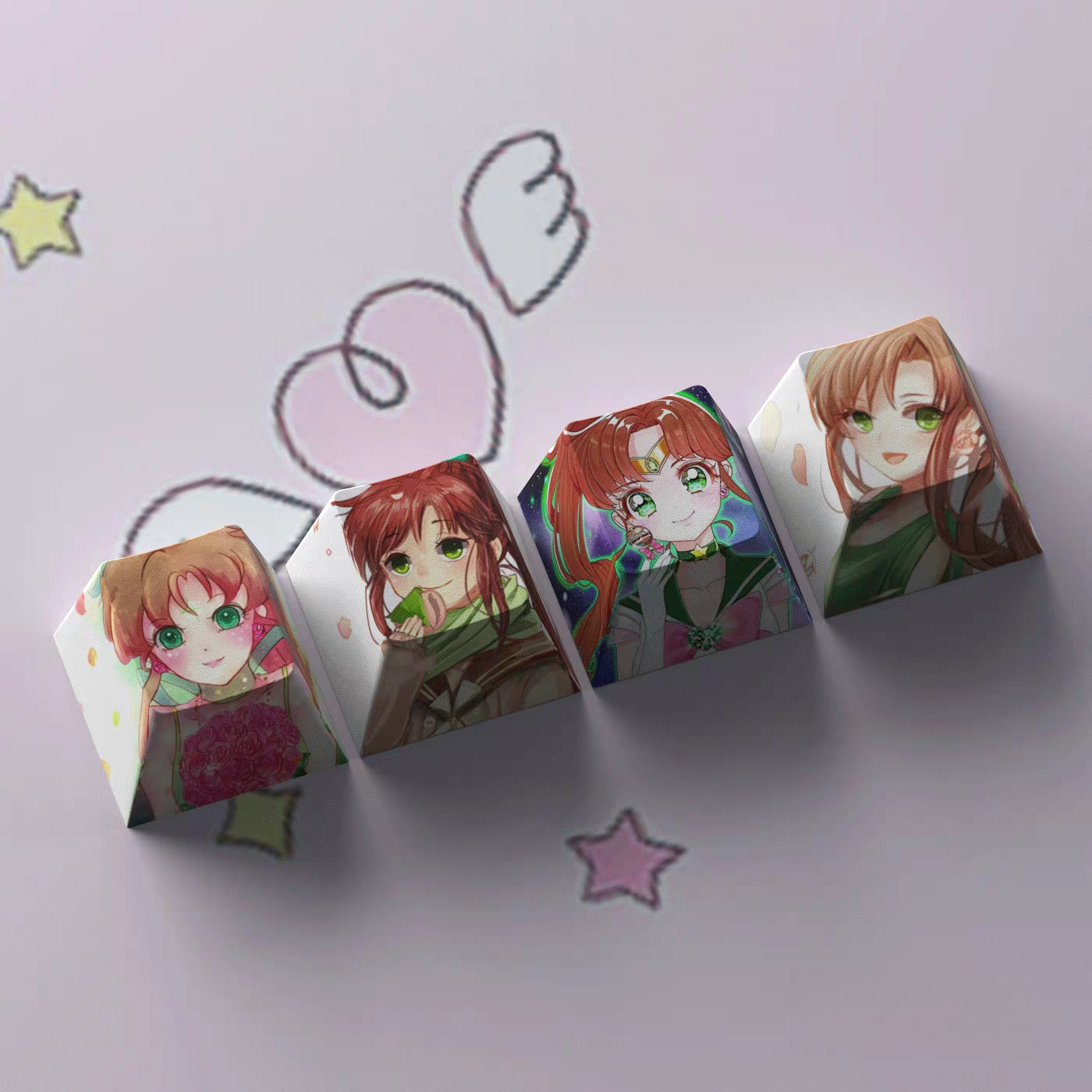 4pcs of sailor moon keycaps/Cherry-PBT