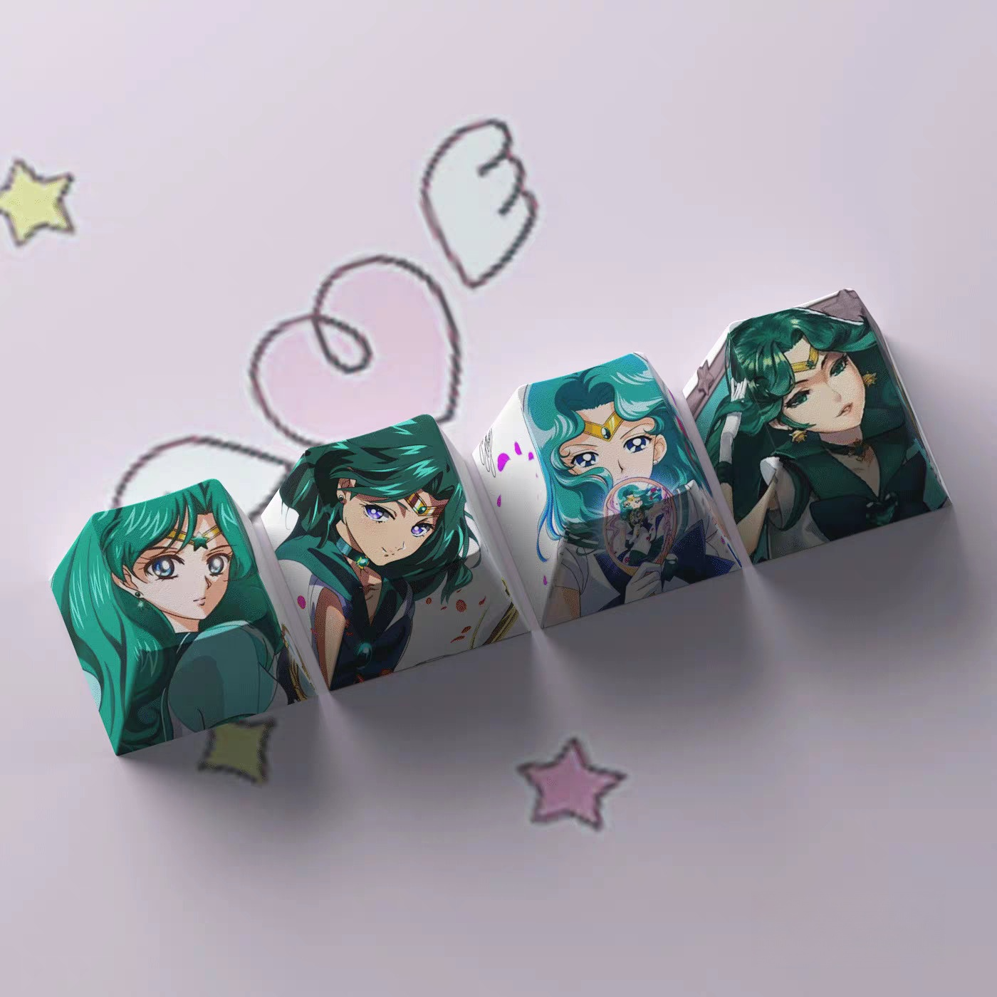 4pcs of sailor moon keycaps/Cherry-PBT