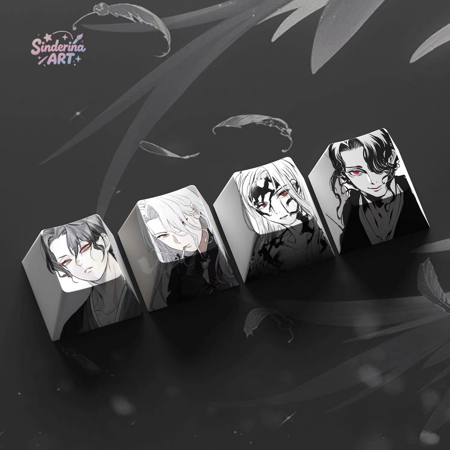 Demon slayer 4 pcs cherry keycaps