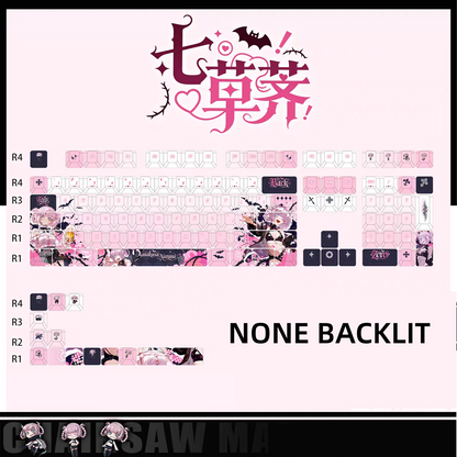 Call of the Night Nazuna anime PBT keycap set with top backlit for ANSI layout