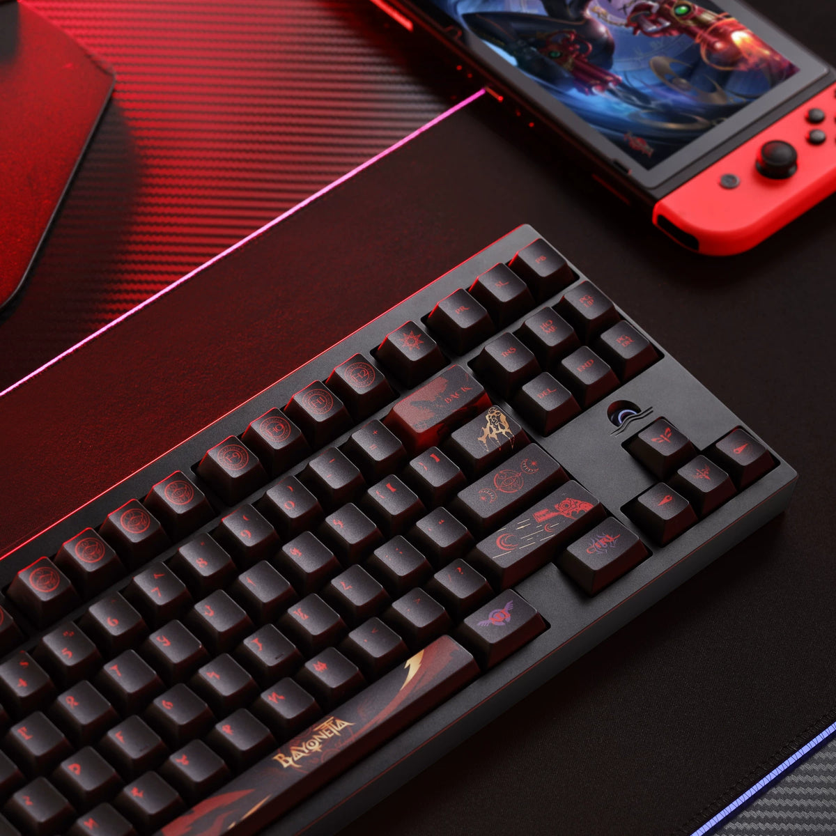 Bayonetta 140-Key Keycap Set, cherry Profile PBT5-Side Dye-Sub Custom Keycaps