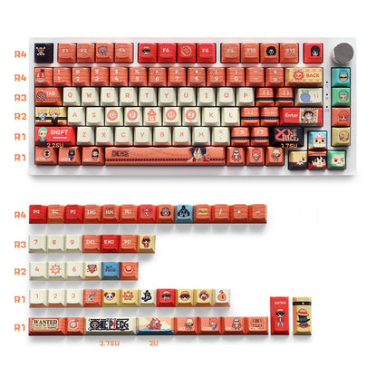 129keys One Piece Artisan PBT-Cherry Keycap Set (keycaps only, not include keyboard）