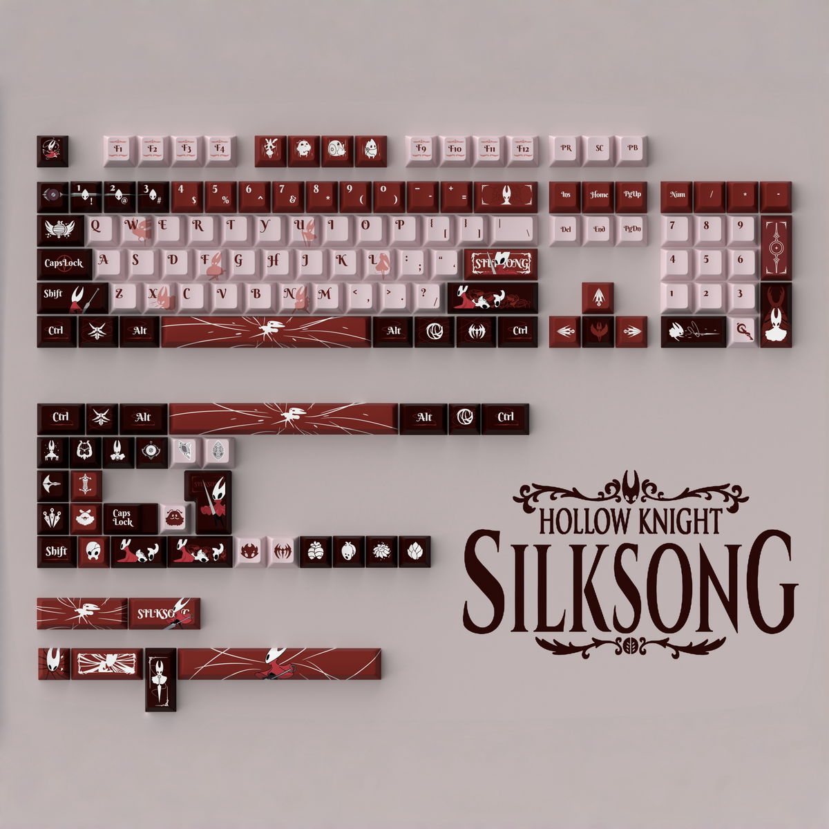 Hollow Knight: Silk song Cherry Profile PBT 5-Sided Dye Sublimation Custom Keycap Set
