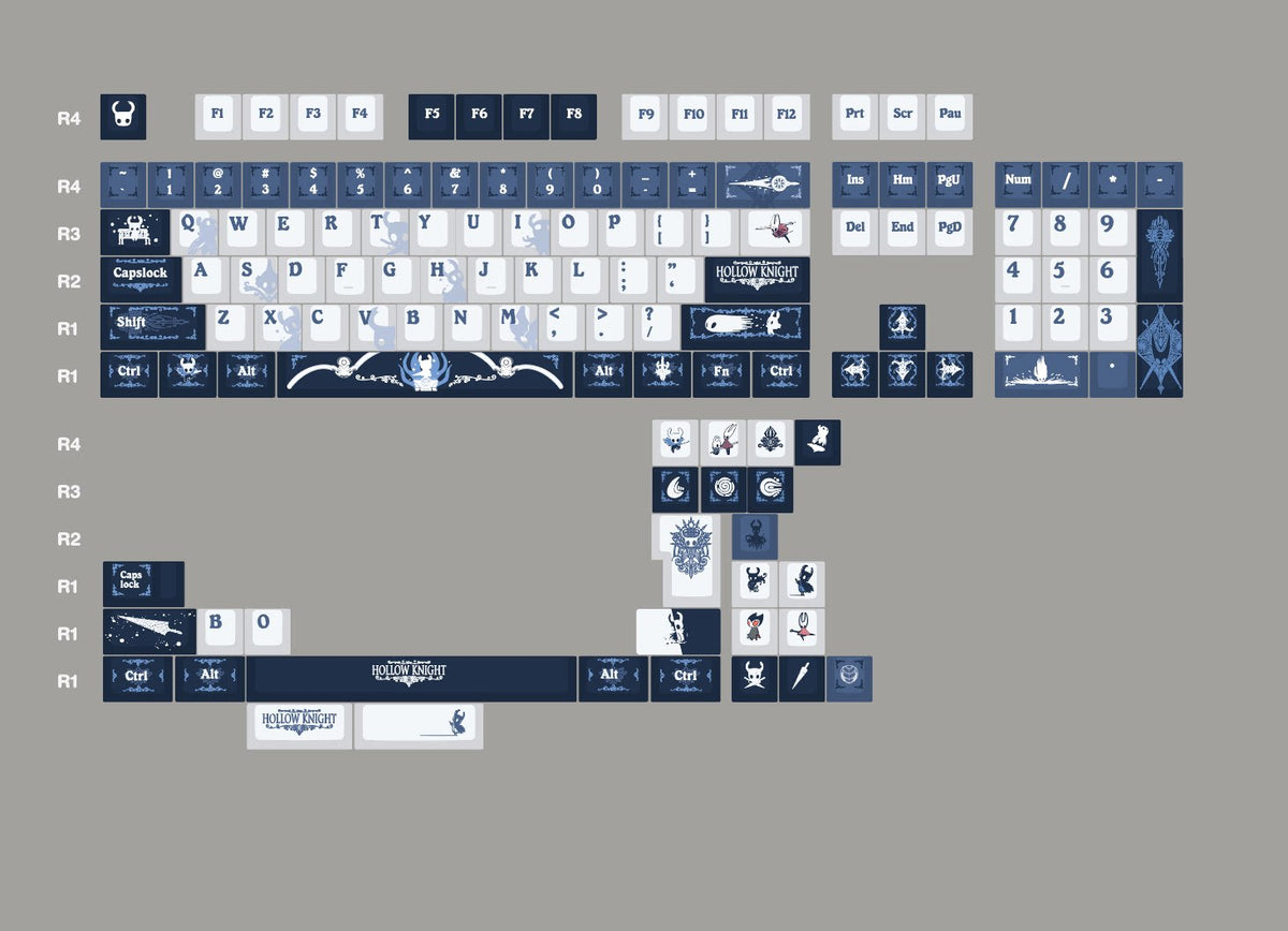 Hollow Knight: Silk song Cherry Profile PBT Custom Keycap Set