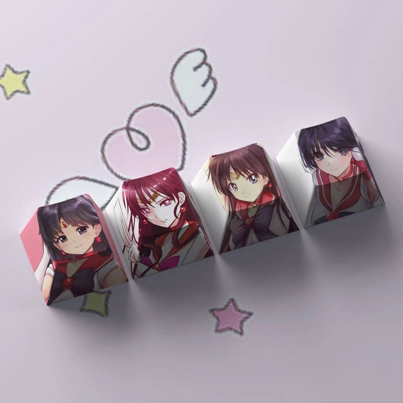 4pcs of sailor moon keycaps/Cherry-PBT