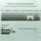 132+ Keys Gradient Green PBT Double Shot Top Print Shine Through Backlit keycaps For Gateron Cherry MX Gamer Mechanical Keyboard