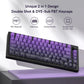 2026 New Purple Topographic Side Print Shine Through Keycaps 97/134+ Key Cherry Profile Double Shot Dye Sub PBT for MX Switch