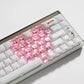XVX Optic Heart Series 21-Key OEM Profile Transparent PC Keycap Set