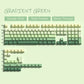 135 Keys Gradient Green Shine Through Keycaps Side Printed PBT Double Shot Keycaps OEM Profile for MX Switches Gaming Keyboards