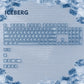 115 Keys Purple Transparent Clear Keycaps Crystal Ceramic PC Keycap RGB Shine Through Key cap MDA Profile for MX Switch Keyboard