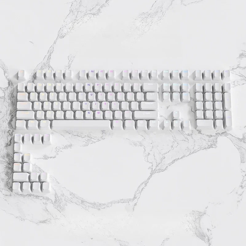 132+ Keys Gradient Green PBT Double Shot Top Print Shine Through Backlit keycaps For Gateron Cherry MX Gamer Mechanical Keyboard