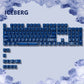 115 Keys Purple Transparent Clear Keycaps Crystal Ceramic PC Keycap RGB Shine Through Key cap MDA Profile for MX Switch Keyboard