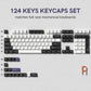 138 Keys Retro Dark Grey Red PBT Keycap Double Shot Cherry Profile Key caps for Cherry MX Switches Mechanical Gamer Keyboard