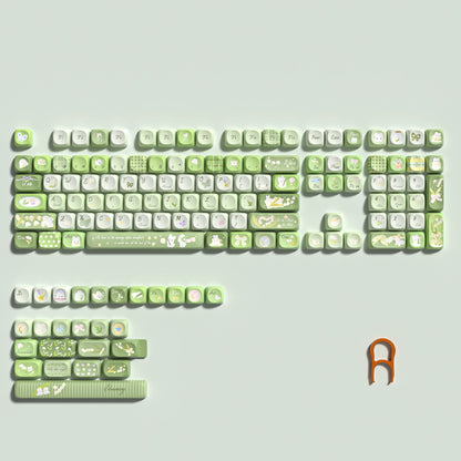 133 Keys MOA Profile Walnut wood PBT Keycaps Customs Dye Sub Key caps for 61/87/104 Cherry MX Switch Gaming Mechanical Keyboard