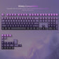 132 Key Custom Lavender Purple Double Shot Keycaps Shine Through PBT Keycaps for Cherry Gateron MX Switches Mechanical Keyboards