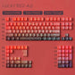 135 Keys Gradient Green Shine Through Keycaps Side Printed PBT Double Shot Keycaps OEM Profile for MX Switches Gaming Keyboards