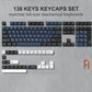 138 Keys Retro Dark Grey Red PBT Keycap Double Shot Cherry Profile Key caps for Cherry MX Switches Mechanical Gamer Keyboard