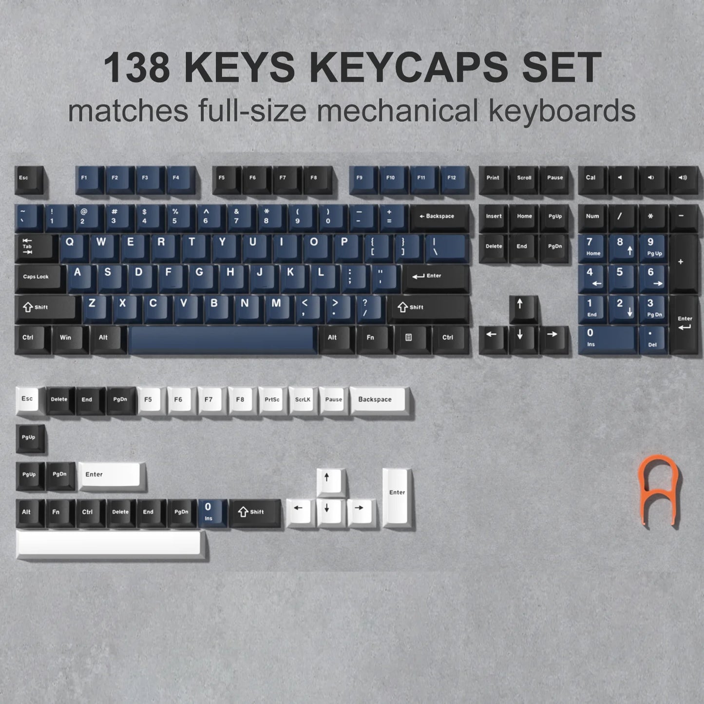 138 Keys Retro Dark Grey Red PBT Keycap Double Shot Cherry Profile Key caps for Cherry MX Switches Mechanical Gamer Keyboard