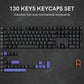 138 Keys Retro Dark Grey Red PBT Keycap Double Shot Cherry Profile Key caps for Cherry MX Switches Mechanical Gamer Keyboard