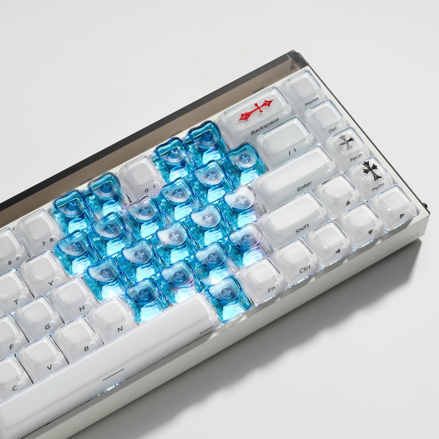 XVX Optic Heart Series 21-Key OEM Profile Transparent PC Keycap Set