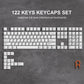 138 Keys Retro Dark Grey Red PBT Keycap Double Shot Cherry Profile Key caps for Cherry MX Switches Mechanical Gamer Keyboard