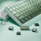 132+ Keys Gradient Green PBT Double Shot Top Print Shine Through Backlit keycaps For Gateron Cherry MX Gamer Mechanical Keyboard