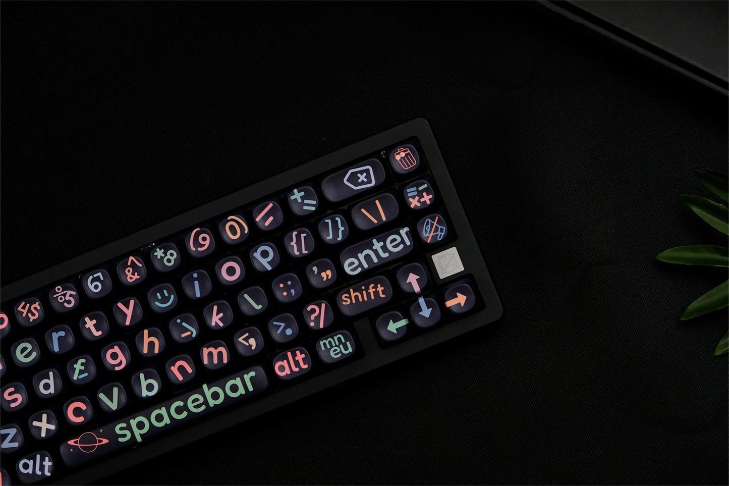 Black irregular letters Keycaps 126 Keys PBT Material MOA Profile DYE-SUB Personalized For CHERRY MX Switch Mechanical Keyboard