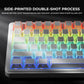 97-122 Keys Shadow Fold Dye Sub PBT Keycap Cherry Profile Side Printed Shine Through Keycaps for MX Switches Gaming Keyboard