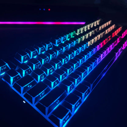 97-122 Keys Shadow Fold Dye Sub PBT Keycap Cherry Profile Side Printed Shine Through Keycaps for MX Switches Gaming Keyboard