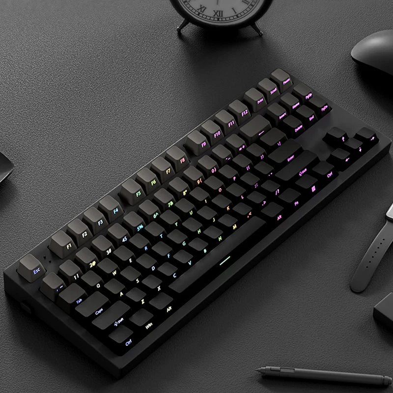 New Gradient Gray Double Shot RGB Backlit Keycaps OEM Profile 135 Keys Side Printed PBT Keycaps for Cherry MX Switches Keyboards